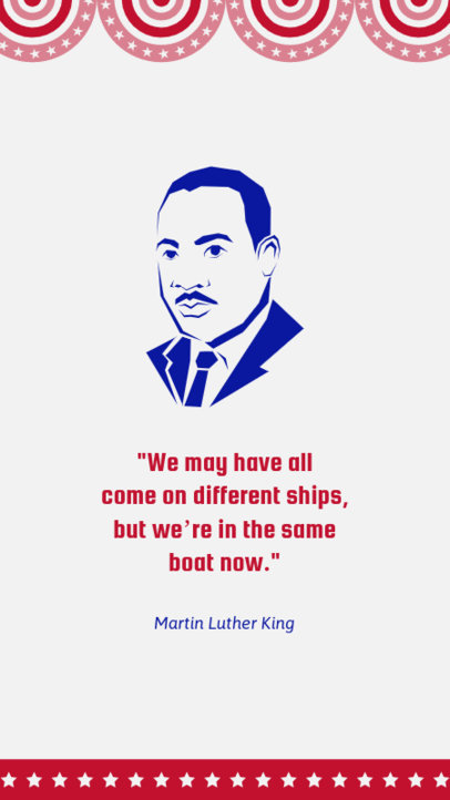 Instagram Story Template Featuring a Powerful Quote by MLK