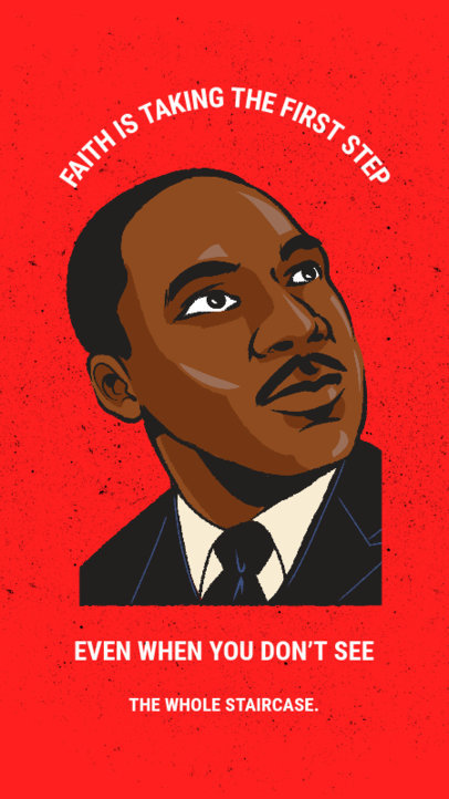 MLK Day-Themed Instagram Story Creator Featuring a Quote