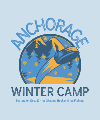 Winter Camp-Themed T-Shirt Design Maker Featuring Forest Graphics 5537