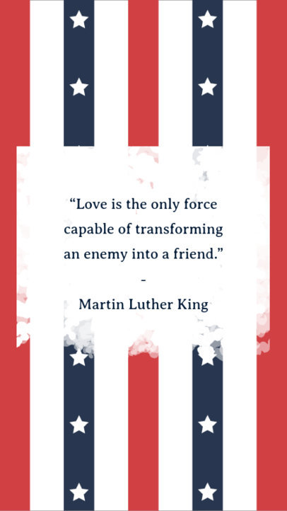 Instagram Story Template Featuring a Love Quote From MLK