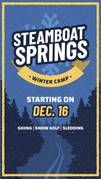 Winter Camp Instagram Story Maker for an Outdoors Retreat 5543