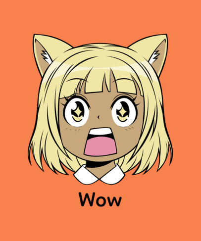 T-Shirt Design Creator with a Spy X Family-Inspired Illustrated Female Character