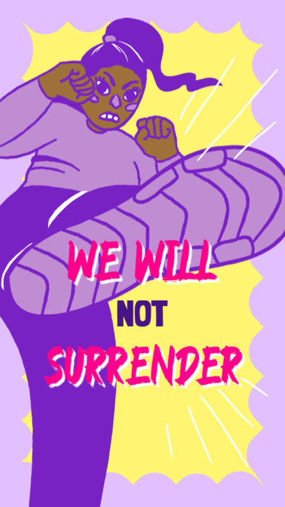 Feminist-Themed Instagram Story Maker Featuring a Protest Quote