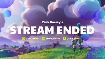 Twitch Stream Ended Screen Video Maker Inspired by Fortnite Featuring AI-Generated Graphics