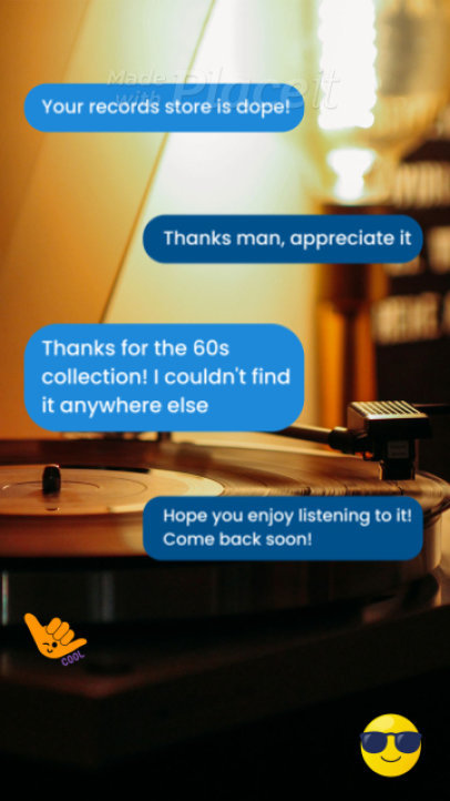 Instagram Story Video Template Featuring Text Conversation With a Review 3989a 6137