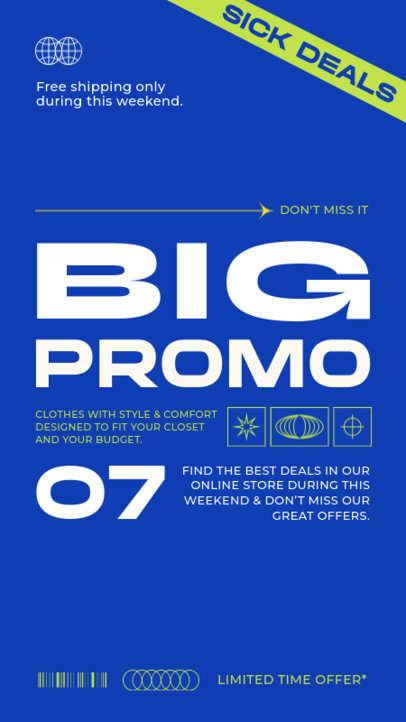 Promo Instagram Story Maker for an Apparel Store