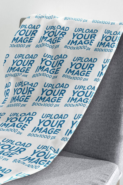 Mockup of a Sublimated Throw Blanket