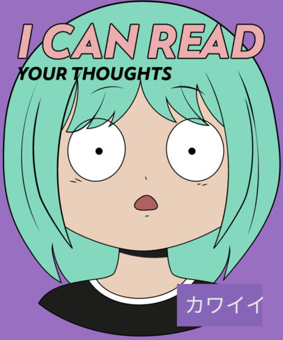 T-Shirt Design Generator with an Anime Illustration Inspired by a Spy X Family's Character