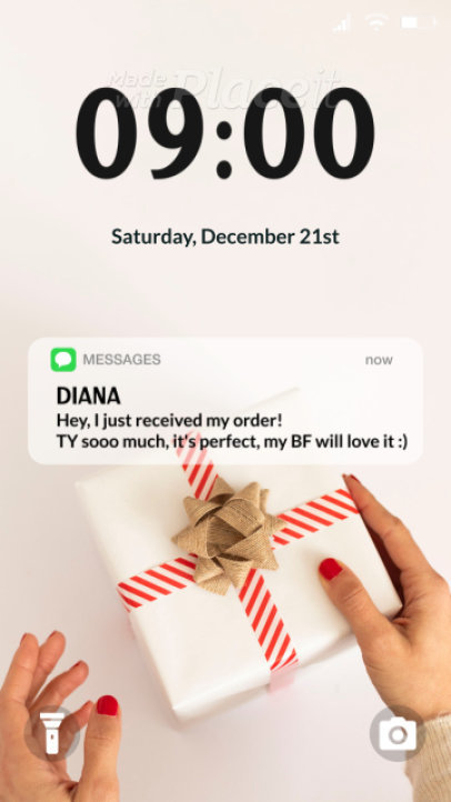 Instagram Story Video Template Featuring a Christmas Theme and a Chat Review 3988h 6143