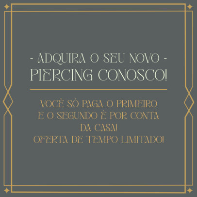 Instagram Post Creator Featuring a Special Offer for a Piercing Shop 5150f