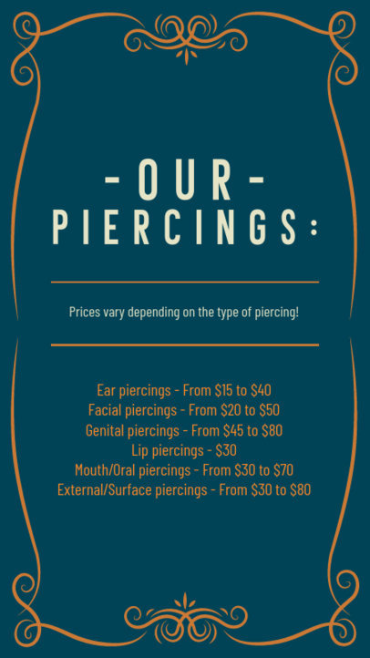 Instagram Story Generator With Piercing Prices
