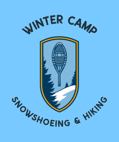 T-Shirt Design Maker with Illustrated Graphics for a Winter Camp  5538