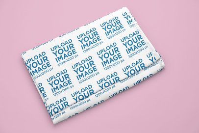 Mockup of a Folded Duvet Cover Placed Over a Customizable Background m30897