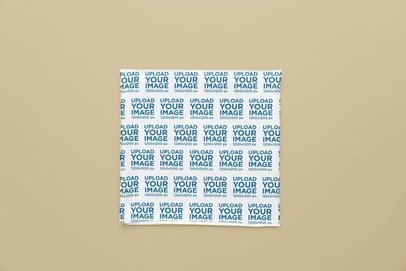 Mockup of a Squared Tablecloth Placed on a Solid Surface