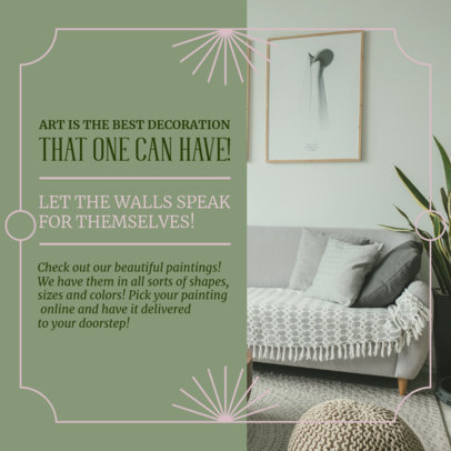 Instagram Post Maker With Small Business Info for an Art Shop 5190d