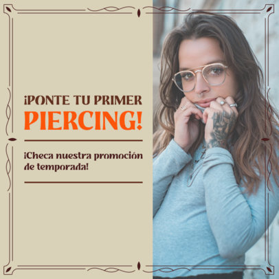 Promotional Instagram Post Generator for a Piercing Shop 5190b