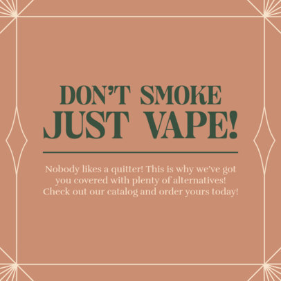 Vape Store Instagram Post Template Featuring an Ad Message 5190c