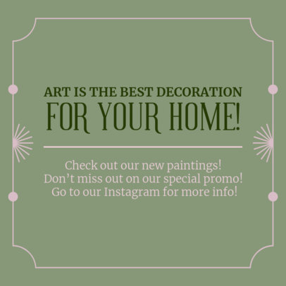 Instagram Post Maker Featuring an Art Store Ad 5190d