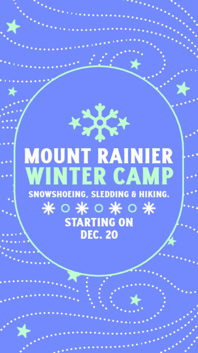 Instagram Story Creator for an Adventure Winter Camp 5542C