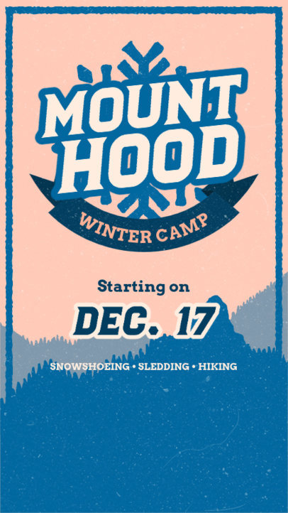 Promotional Instagram Story Generator for a Holiday Winter Camp 5543a