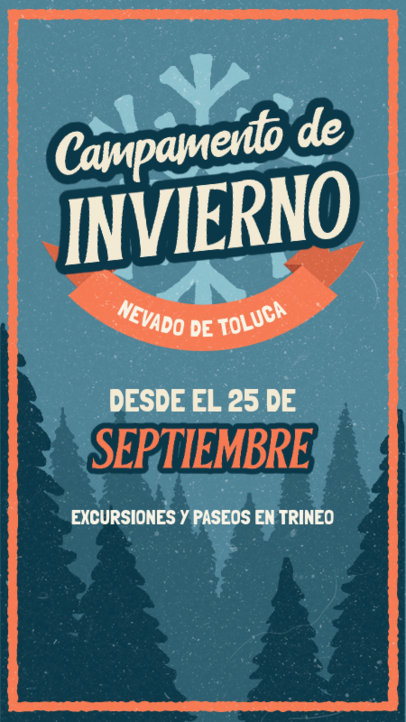 Event Planner Instagram Story Creator to Announce a Winter Camp 5543b