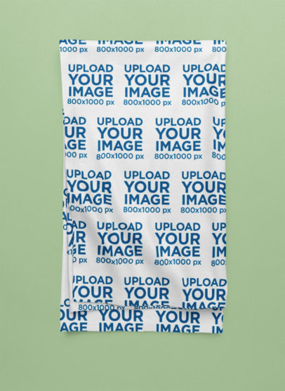 Mockup of a Throw Blanket Lying on a Customizable Surface