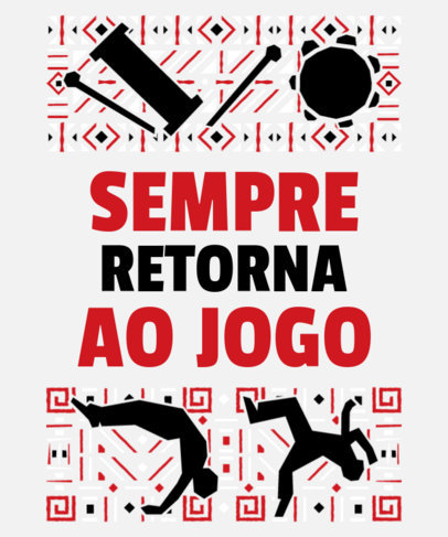 T-Shirt Design Generator Featuring a Capoeira-Inspired Quote