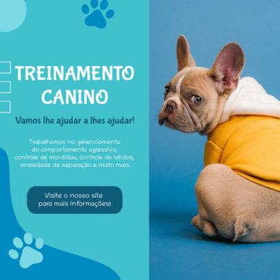 Dog Training Instagram Post Generator to Promote Pet Services