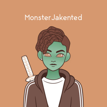 Avatar Creator Featuring an Anime Character With a Sword