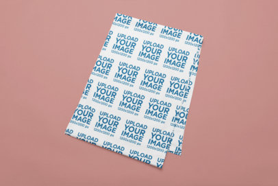 Mockup of a Sublimated Table Runner Placed over a Solid Surface