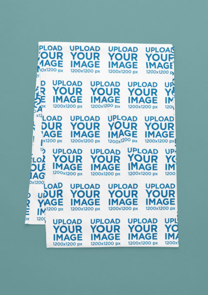 Sublimated Folded Table Runner Mockup Featuring a Customizable Surface