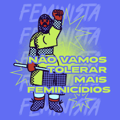 Instagram Post Creator with a Feminist Theme Featuring an Illustrated Woman