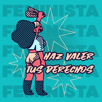 Instagram Post Template with a Women's Right Quote