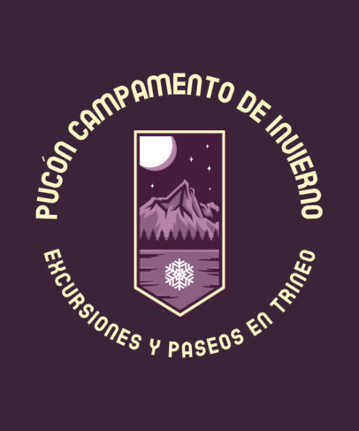 T-Shirt Design Creator with an Illustrated Winter Landscape 5538c