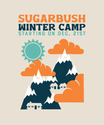 Illustrated T-Shirt Design Maker Featuring Illustrations for Winter Camps 5539