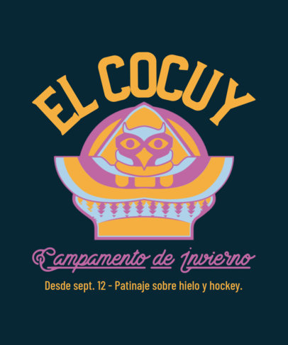 Sports T-Shirt Design Generator for a Winter Camp 5537a