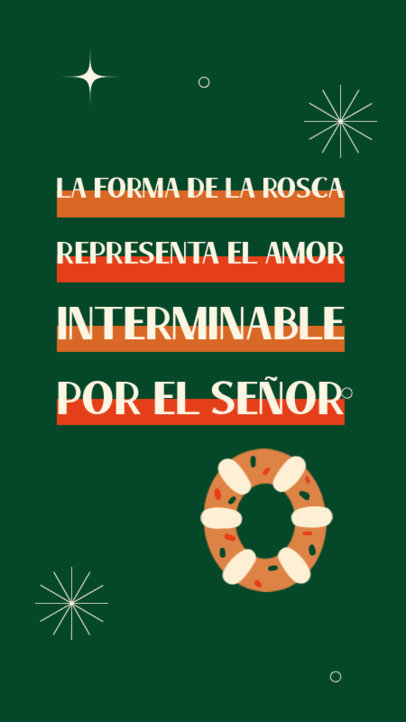 Instagram Story Maker Featuring a Rosca de Reyes Fact 4968i-5211