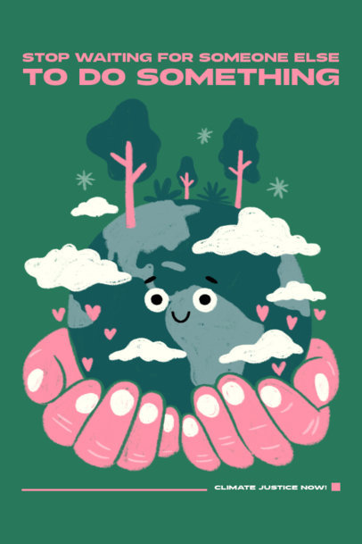 Poster Design Creator Featuring a Powerful Quote About Climate Change