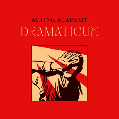 Acting Academy Logo Maker for a Drama School