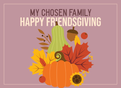 Greeting Card Generator Featuring a Friendsgiving Theme 