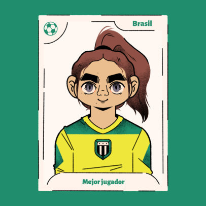 Avatar Logo Creator Featuring a Female Soccer Player 5134c
