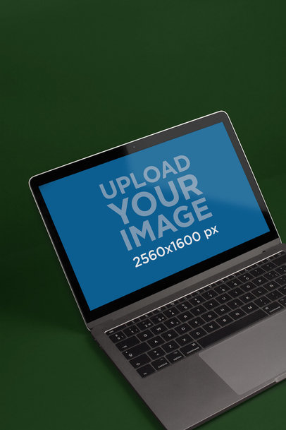 Mockup of an Angled MacBook Pro