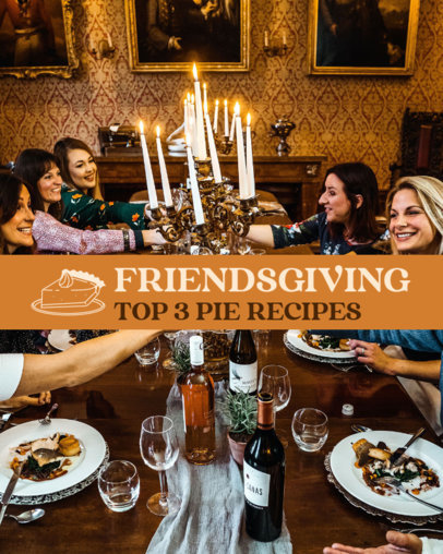 Recipe-Themed Instagram Post Creator for Friendsgiving