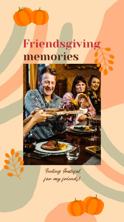 Holiday Instagram Story Maker With a Friendsgiving-Themed Quote 4925i-5216