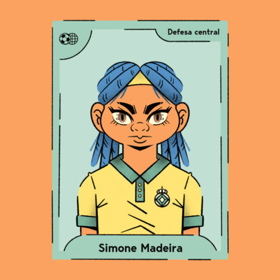 Soccer-Themed Avatar Logo Maker Featuring a Brazilian Player 5135