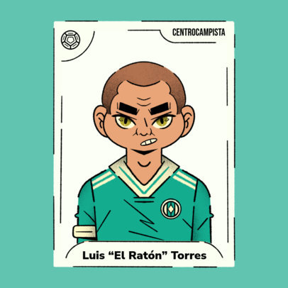Illustrated Avatar Logo Template Featuring a Soccer Player