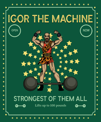 Supernatural T-Shirt Design Template Featuring a Freak Show Theme