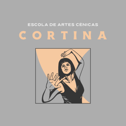 Logo Template Featuring a Drama School Theme