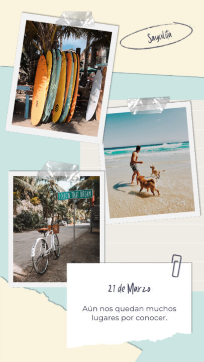 Travel-Themed Instagram Story Template With a Collage Aesthetic