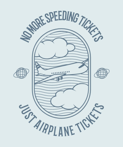 Travel-Themed T-Shirt Design Generator Featuring an Airplane Graphic 3817g-5222
